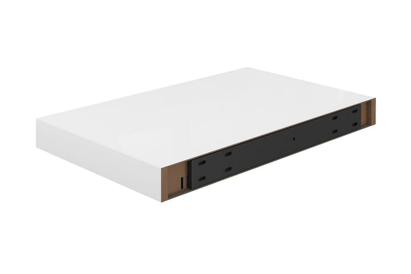 Svävande vägghyllor 4 st vit högglans 40x23x3,8 cm MDF - Vit - Förvaring - Hylla - Vägghylla