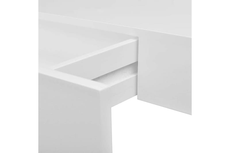 Svävande vägghyllor med lådor 2 st 48 cm vit - Vit - Vägghylla