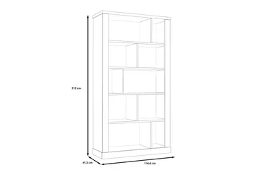 Talebi Förvaringshylla 41x114 cm - Brun/Vit - Förvaring - Hylla - Bokhylla