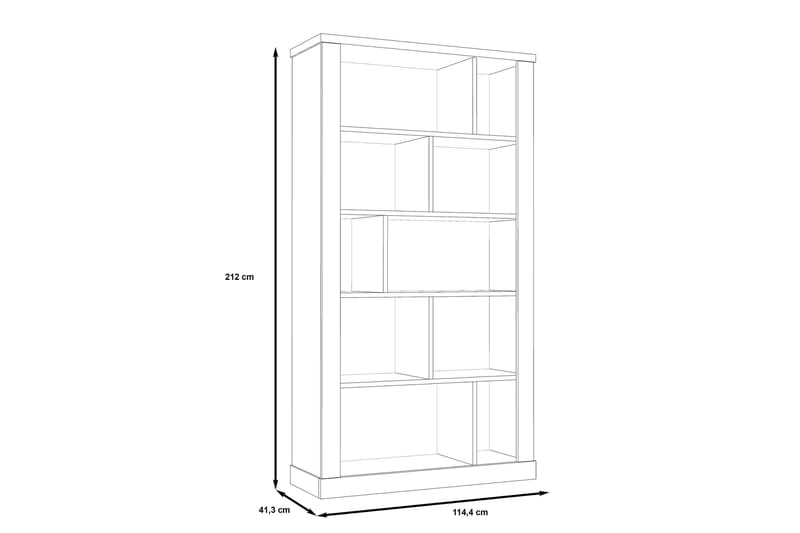 Talebi Förvaringshylla 41x114 cm - Brun/Vit - Förvaring - Hylla - Bokhylla