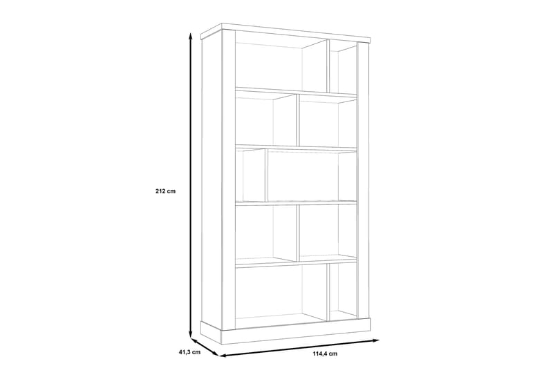 Talebi Förvaringshylla 41x114 cm - Brun/Vit - Förvaring - Hylla - Vägghylla