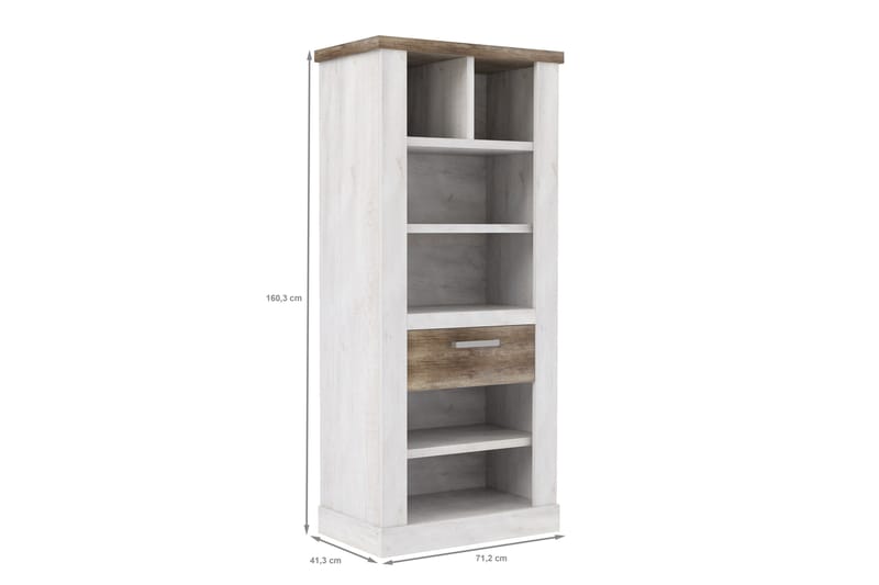 Talebi Förvaringshylla 41x71 cm - Brun/Vit - Förvaring - Hylla - Bokhylla