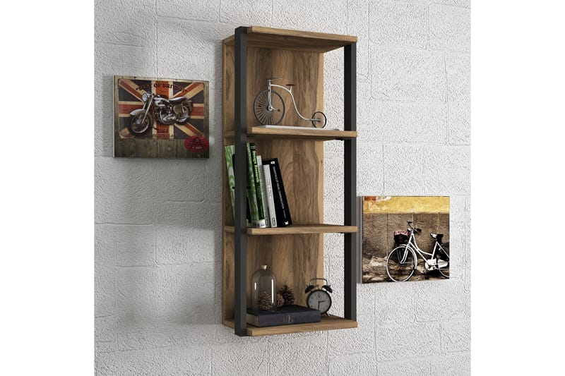 Tera Home Vägghylla - Valnöt - Förvaring - Hylla - Vägghylla