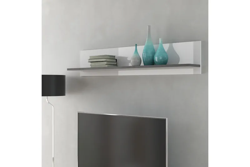Tolovgrad Vägghylla 22x150 cm - Grå/Vit - Förvaring - Hylla - Vägghylla