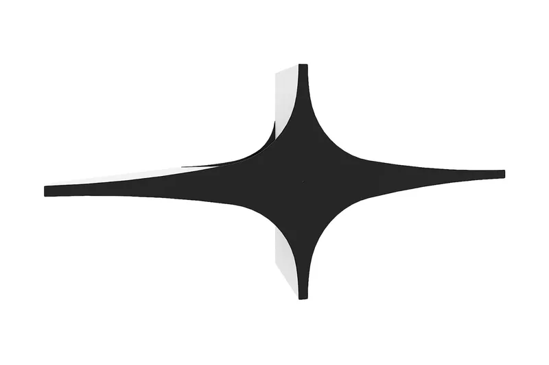 Vägghylla 20x90 cm, Svart