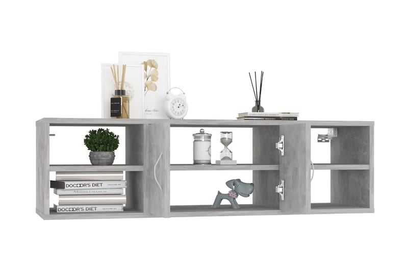 Vägghylla betonggrå 102x30x29 cm spånskiva - Betonggrå - Förvaring - Hylla - Vägghylla