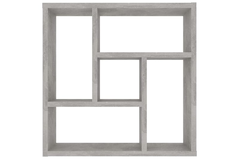 Vägghylla betonggrå 45,1x16x45,1 cm spånskiva - Grå - Vägghylla