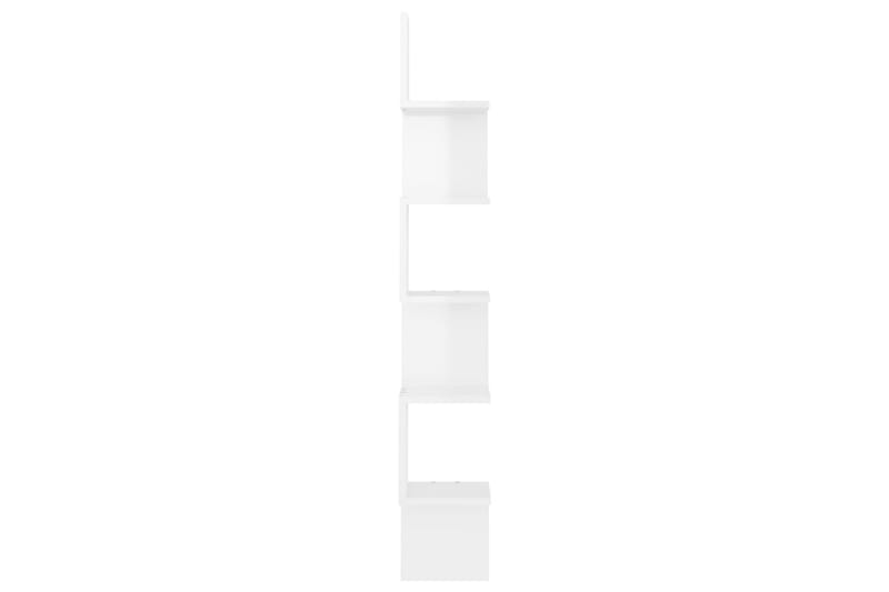 Vägghylla hörn vit högglans 20x20x127,5 cm spånskiva - Vit högglans - Förvaring - Hylla - Vägghylla