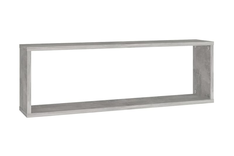Vägghylla kubformad 2 st betonggrå 80x15x26,5 cm spånskiva - Betonggrå - Förvaring - Hylla - Vägghylla