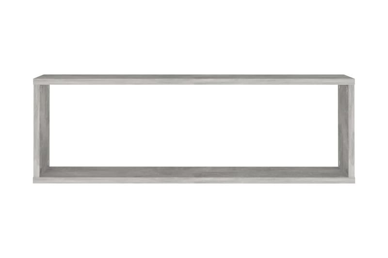 Vägghylla kubformad 2 st betonggrå 80x15x26,5 cm spånskiva - Betonggrå - Förvaring - Hylla - Vägghylla