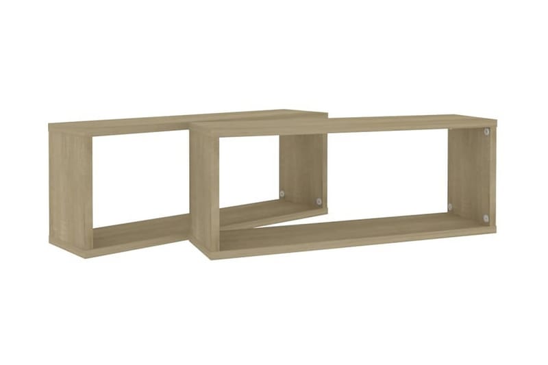 Vägghylla kubformad 2 st sonoma-ek 60x15x23 cm spånskiva - Ek - Förvaring - Hylla - Vägghylla