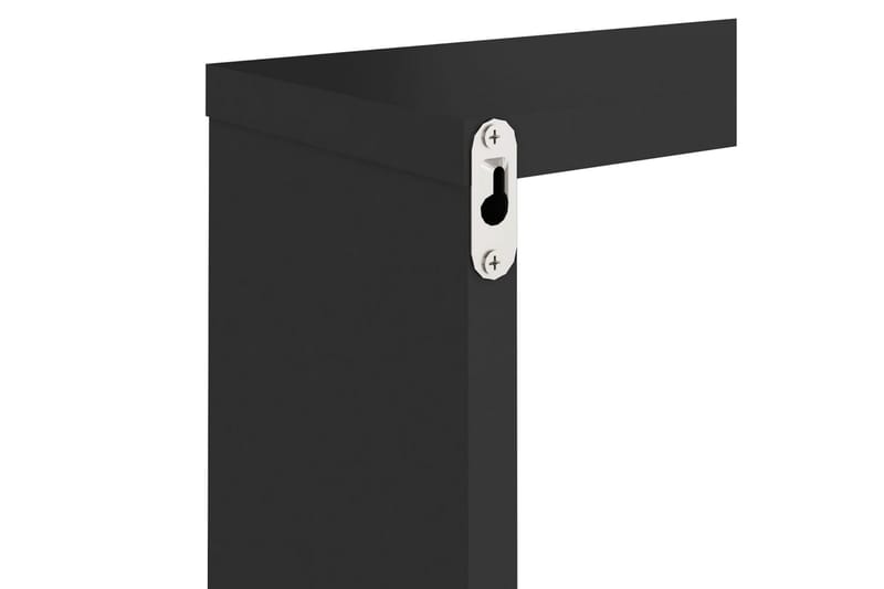 Vägghylla kubformad 2 st svart 30x15x30 cm - Svart - Förvaring - Hylla - Vägghylla