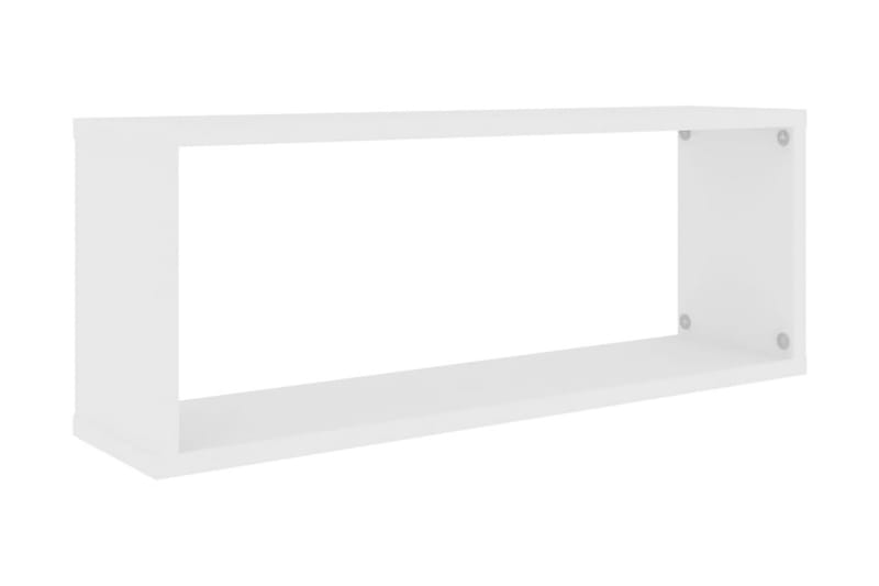 Vägghylla kubformad 2 st vit 60x15x23 cm spånskiva - Vit - Förvaring - Hylla - Vägghylla