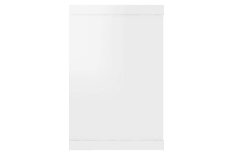 Vägghylla kubformad 2 st vit högglans 60x15x23 cm spånskiva - Vit högglans - Förvaring - Hylla - Vägghylla