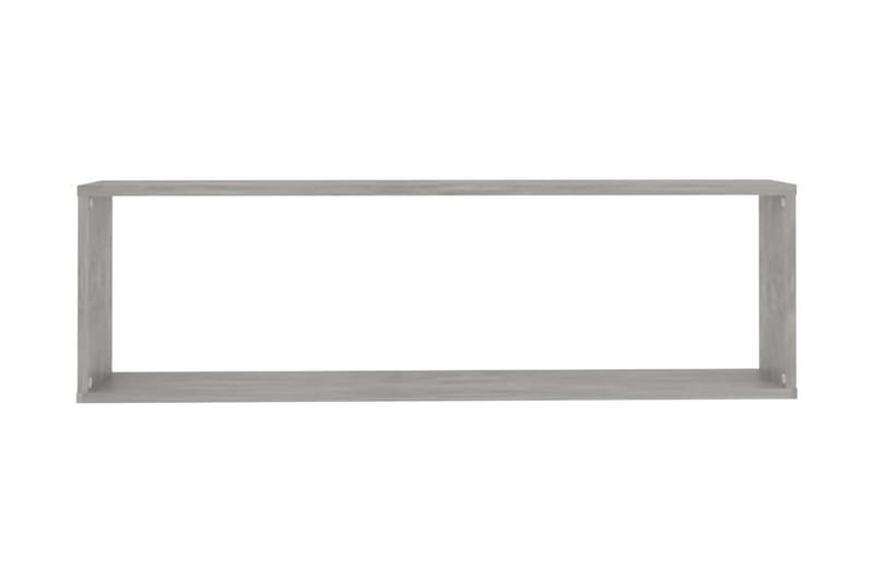 Vägghylla kubformad 4 st betonggrå 100x15x30 cm spånskiva - Betonggrå - Förvaring - Hylla - Vägghylla