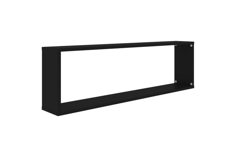 Vägghylla kubformad 4 st svart 100x15x30 cm spånskiva - Svart - Förvaring - Hylla - Vägghylla