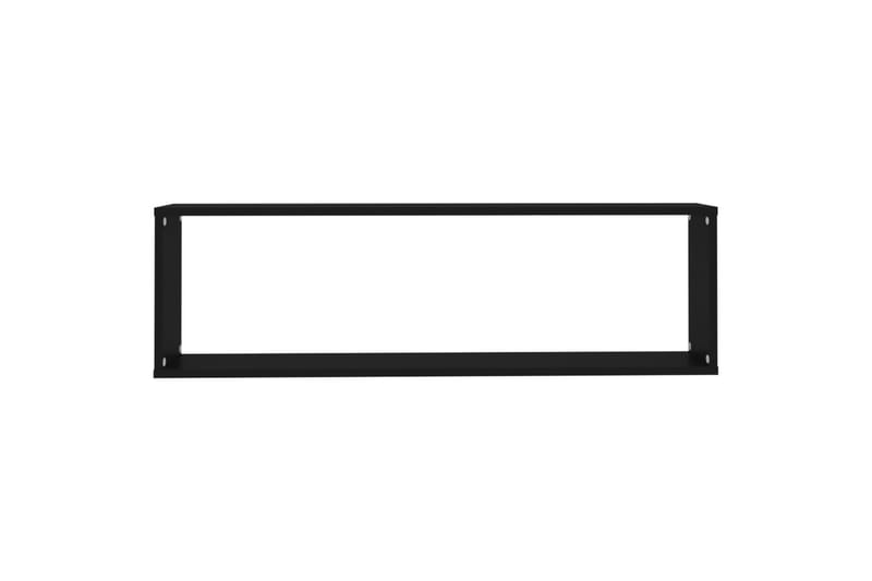 Vägghylla kubformad 4 st svart 100x15x30 cm spånskiva - Svart - Förvaring - Hylla - Vägghylla