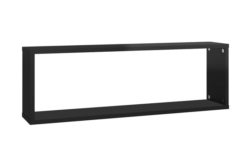 Vägghylla kubformad 4 st svart högglans 80x15x26,5 cm spånsk - Svart högglans - Förvaring - Hylla - Vägghylla