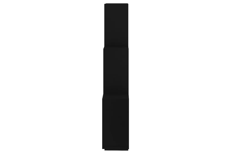 Vägghylla kubformad svart 78x15x93 cm spånskiva - Svart - Förvaring - Hylla - Vägghylla