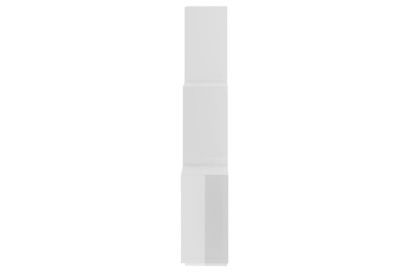 Vägghylla kubformad vit högglans 75x15x93 cm spånskiva - Vit högglans - Förvaring - Hylla - Vägghylla