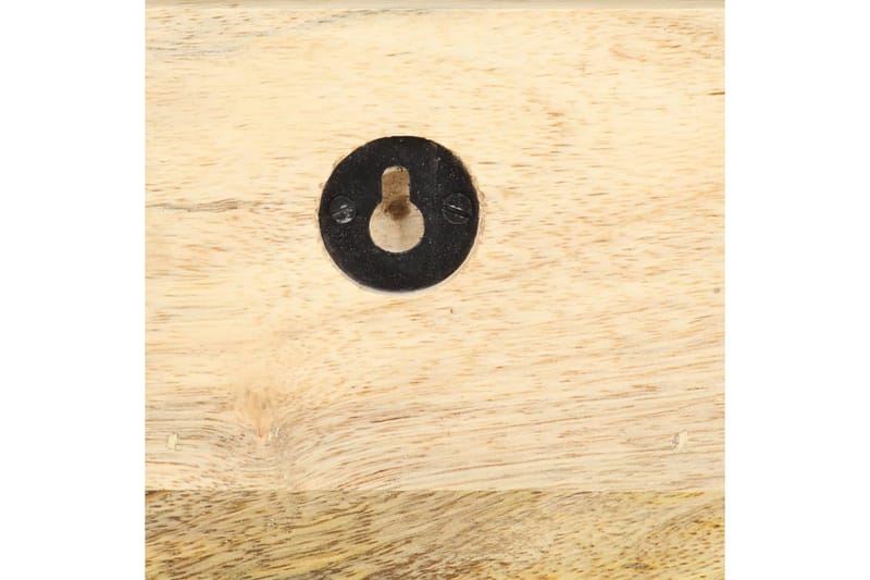 Vägghylla med krokar 60x15x20 cm massivt grovt mangoträ - Brun - Förvaring - Hylla - Vägghylla