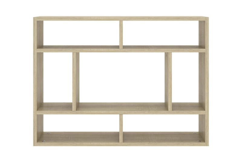 Vägghylla sonoma-ek 75x16x55 cm spånskiva - Brun - Förvaring - Hylla - Vägghylla