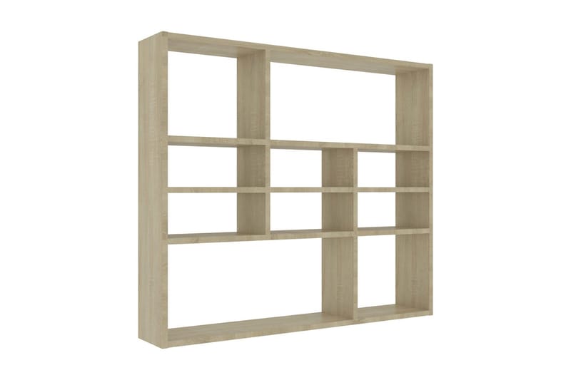Vägghylla sonoma-ek 90x16x78 cm spånskiva - Brun - Förvaring - Hylla - Vägghylla