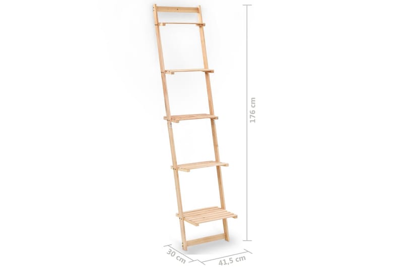 Vägghylla stege cedarträ 41,5x30x176 cm - Beige - Förvaring - Hylla - Vägghylla