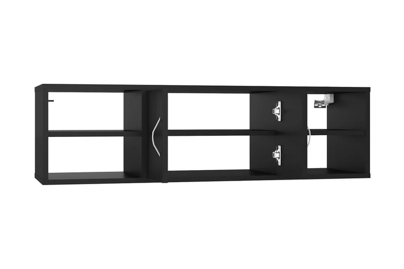 Vägghylla svart 102x30x29 cm spånskiva - Svart - Förvaring - Hylla - Vägghylla
