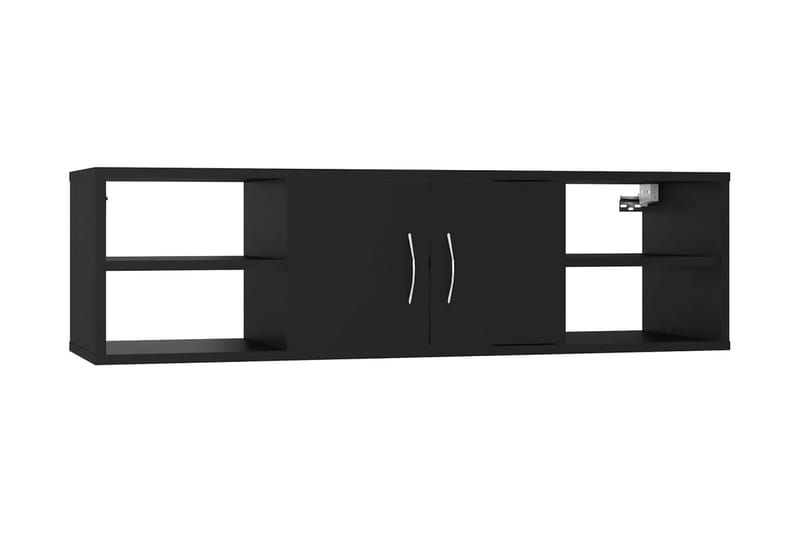 Vägghylla svart 102x30x29 cm spånskiva - Svart - Förvaring - Hylla - Vägghylla
