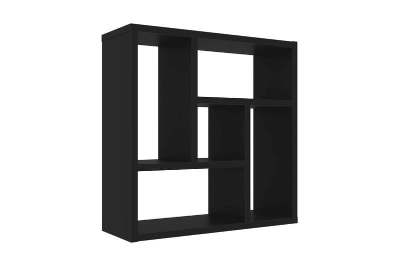 Vägghylla svart 45,1x16x45,1 cm spånskiva - Svart - Förvaring - Hylla - Vägghylla