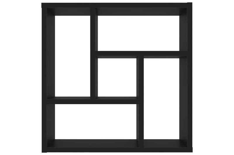 Vägghylla svart 45,1x16x45,1 cm spånskiva - Svart - Förvaring - Hylla - Vägghylla