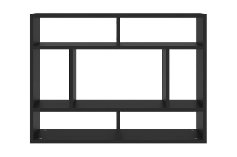 Vägghylla svart 75x16x55 cm spånskiva - Svart - Förvaring - Hylla - Vägghylla