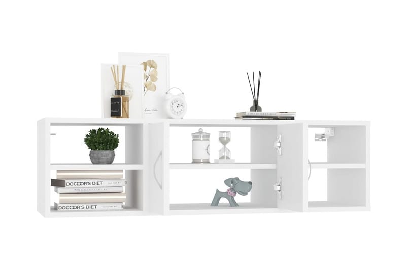 Vägghylla vit 102x30x29 cm spånskiva - Vit - Förvaring - Hylla - Vägghylla