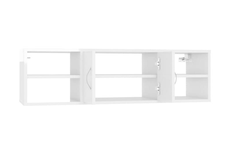 Vägghylla vit högglans 102x30x29 cm spånskiva - Vit högglans - Förvaring - Hylla - Vägghylla
