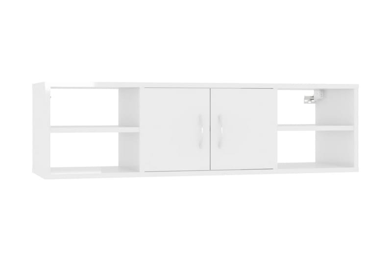 Vägghylla vit högglans 102x30x29 cm spånskiva - Vit högglans - Förvaring - Hylla - Vägghylla