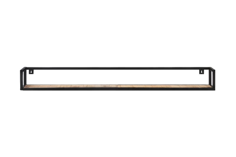 Vägghyllor 2 st 160 cm grovt mangoträ - Brun - Förvaring - Hylla - Vägghylla