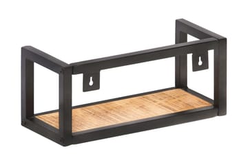 Vägghyllor 2 st 40 cm grovt mangoträ