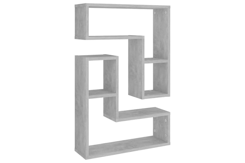 Vägghyllor 2 st betonggrå 50x15x50 cm spånskiva - Grå - Förvaring - Hylla - Vägghylla