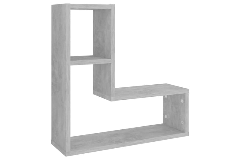 Vägghyllor 2 st betonggrå 50x15x50 cm spånskiva - Grå - Förvaring - Hylla - Vägghylla