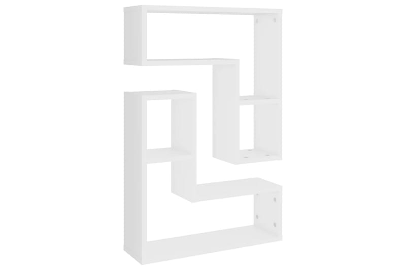 Vägghyllor 2 st vit 50x15x50 cm spånskiva - Vit - Förvaring - Hylla - Vägghylla