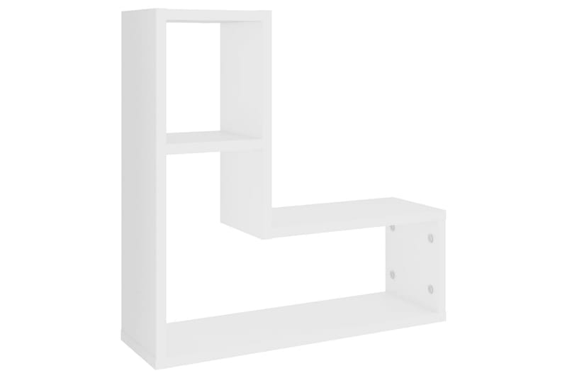 Vägghyllor 2 st vit 50x15x50 cm spånskiva - Vit - Förvaring - Hylla - Vägghylla
