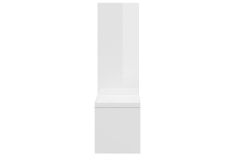 Vägghyllor 2 st vit högglans 50x15x50 cm spånskiva - Vit högglans - Förvaring - Hylla - Vägghylla