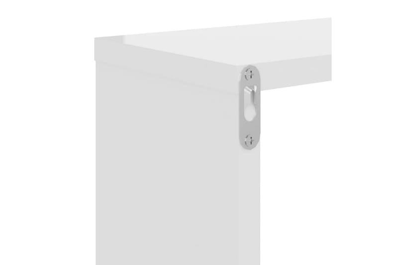 Vägghyllor 2 st vit högglans 50x15x50 cm spånskiva - Vit högglans - Förvaring - Hylla - Vägghylla