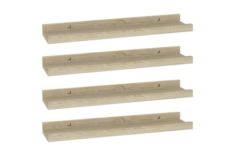 Vägghyllor 4 st sonoma-ek 40x9x3 cm - Ek - Förvaring - Hylla - Vägghylla