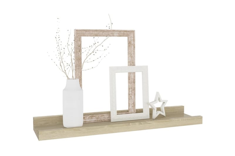 Vägghyllor 4 st sonoma-ek 40x9x3 cm - Ek - Förvaring - Hylla - Vägghylla