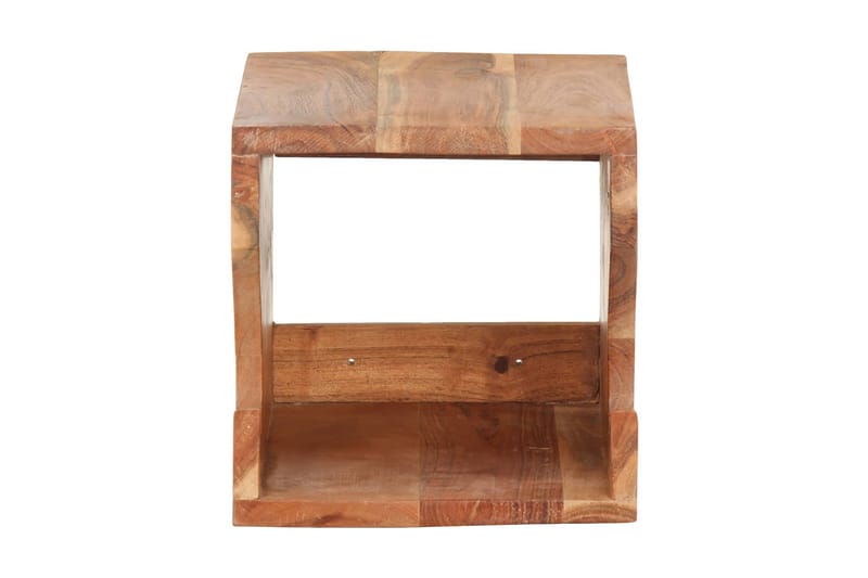 Väggmonterad cykelhållare 35x25x25 cm massivt akaciaträ - Natur - F�örvaring - Hylla - Vägghylla