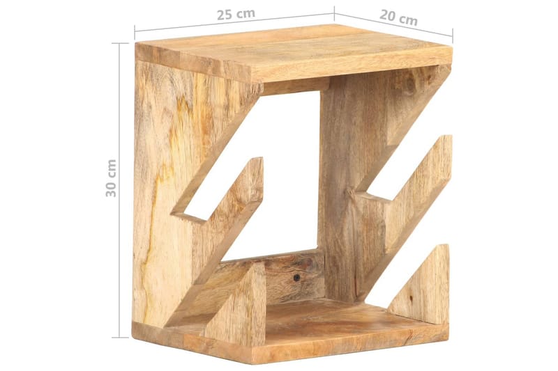 Väggmonterad skateboardhållare 25x20x30 cm massivt mangoträ - Brun - Förvaring - Hylla - Vägghylla