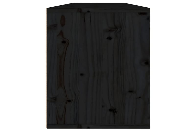 Väggskåp 2 st 60x30x35 cm massiv furu svart - Svart - Förvaring - Hylla - Vägghylla
