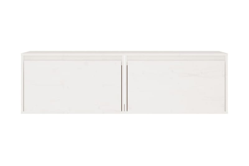 Väggskåp 2 st 60x30x35 cm massiv furu vit - Vit - Förvaring - Hylla - Vägghylla